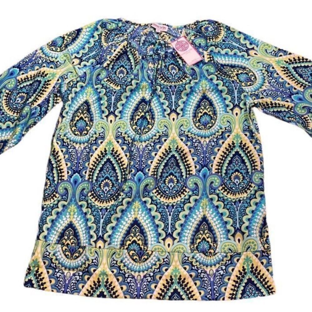 Buckhead Betties Sonoma Blue Jane Shirt, Size S, NWT‎